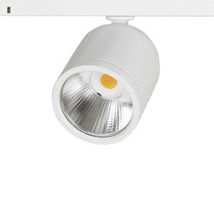 LED-Schienenleuchte / rund / anodisiertes Aluminium / Glas