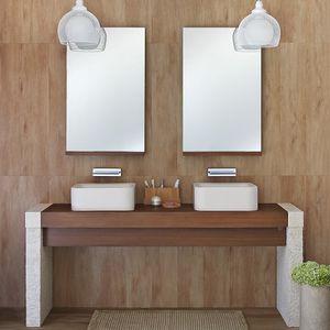 Aufsatzhandwaschbecken / quadratisch / Verbundwerkstoff / Stein