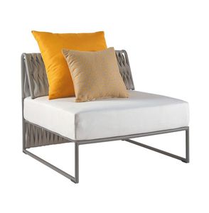 moderner Kaminsessel / Sunbrella® / Aluminium / Polyester