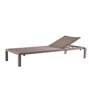 moderne Sonnenliege / lackiertes Aluminium / Polyester / Garten