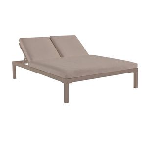 moderne Sonnenliege / lackiertes Aluminium / Polyester / Garten
