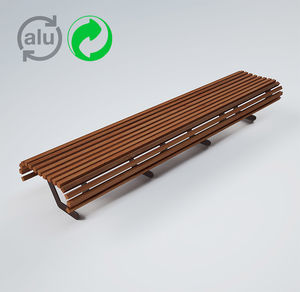 Parkbank / modern / Aluminium / gestrichenes Metall