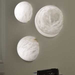 moderne Wandleuchte / Alabaster / LED / rund