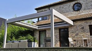 Angebaute Pergola - B-200 - Brustor - selbsttragend / Aluminium / mit