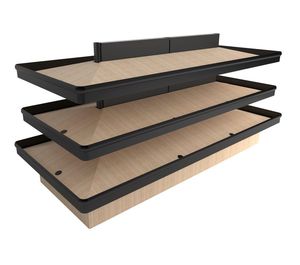 Regalsystem für Geschäfte / für Obst und Gemüse / Standard / Holz