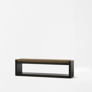 moderne Polsterbank / Stoff / Leder / Holz