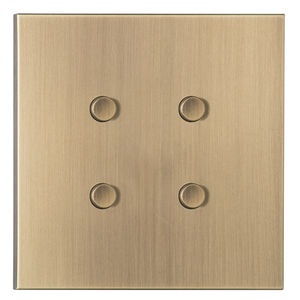 Druckschalter / Einbau / 4-fach / Messing