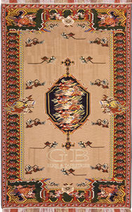 traditioneller Teppich / Motiv / Wolle / Baumwolle