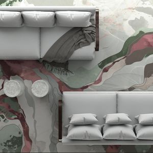 moderner Teppich / mit geometrischem Muster / mehrfarbig / rechteckig