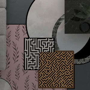 moderner Teppich / Motiv / Polyamid / Tuft