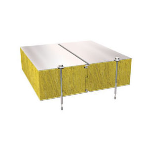 Sandwichplatte für Wände / einseitig metallbeschichtet / Mineralwollekern / nicht brennbar