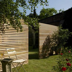 Platten-Seitenbeschattung / Holz