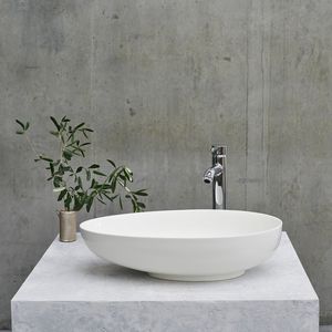 Aufsatzwaschbecken / oval / Verbundwerkstoff / modern