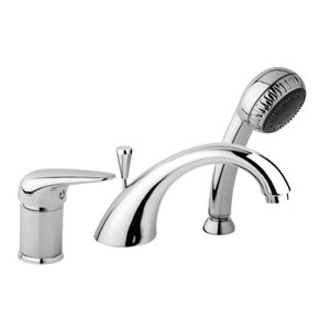 Einhebelmischer für Badewanne / für Duschen / für Theken / verchromtes Metall