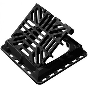Metall-Schachtdeckel / quadratisch / Lüftungsgitter