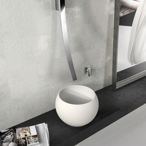 Aufsatzwaschbecken / rund / Mineralwerkstoff / modern