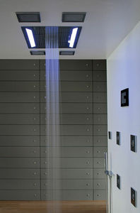 Duschkopf für Deckeneinbau / rechteckig / Wasserfall / Regenstrahl
