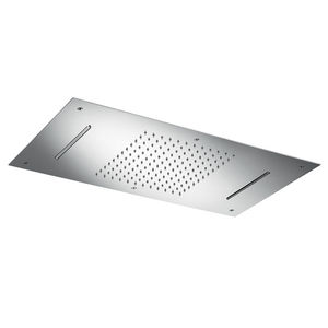 Duschkopf für Deckeneinbau / rechteckig / Wasserfall / Chromotherapie