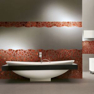Badezimmer-Mosaikfliese - BROOK : WAVE - VETROVIVO - Wand / Glas