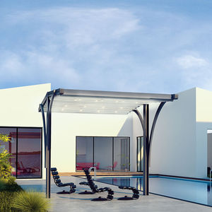 Selbsttragende Pergola - EXXEN - ALBAYRAK - Aluminium / Faltdach / mit
