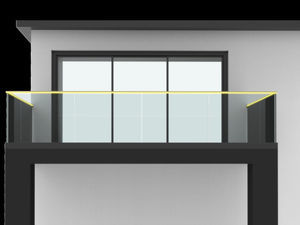 Glasplatten-Balkon