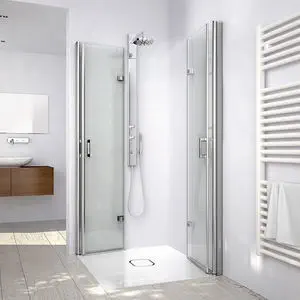 Forte Duschkabine Saloon 70x70 Cm – Acryl-Paneele Mit PVC-Profilen, Magnetischer Verschluss, Höhenverstellbar, Made In Italy