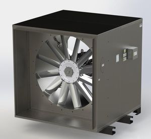 Rauchabzugsventilator / axial / Bodenmontage / für Bedachungen