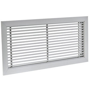 Lüftungsgitter / verzinkter Stahl / anodisiertes Aluminium / rechteckig / für Zuluft und Abluft