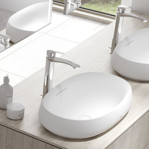 Aufsatzwaschbecken / oval / Keramik / modern