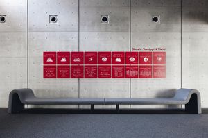 modulare Polsterbank / modern / Stahl / für öffentliche Einrichtungen