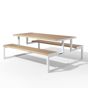 moderner Picknicktisch / verzinkter Stahl / Aluminium / pulverbeschichteter Stahl
