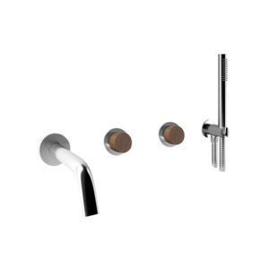 Mischbatterie für Duschen / für Badewanne / Einbau / Edelstahl