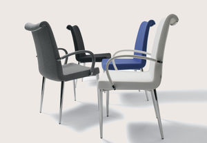 Moderner Esszimmerstuhl - EIFFEL - sohoConcept - Leder / mit Fußgestell