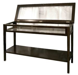 moderne Vitrine / Glas / aus Nussbaum / aus Buche