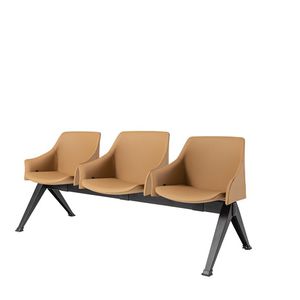 Leder-Traversenbänke / 3 Plätze / Innenraum / modern
