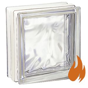 quadratischer Glasbaustein