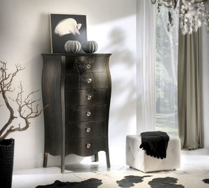 Stil-Chiffonnier / lackiertes Holz / schwarz