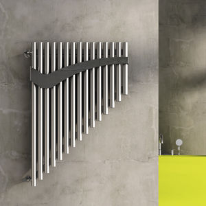 Heißwasser-Heizkörper / Edelstahl / originelles Design / für Badezimmer