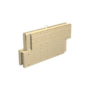 Mauer mit modularen Platten