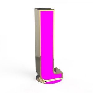 Stehleuchte / originelles Design / poliertes Messing / aus Acryl