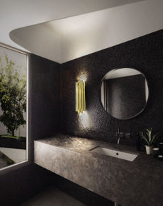 Wandleuchte / Art Deco / Messing / LED / handgefertigt