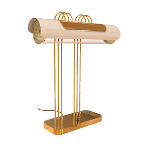 Tischlampe / klassisch / Aluminium / Messing
