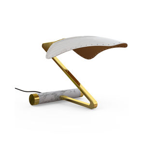 Tischlampe / modern / Aluminium / Messing