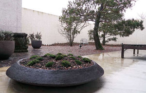 Verbundwerkstoff-Pflanzkübel / rund / modern
