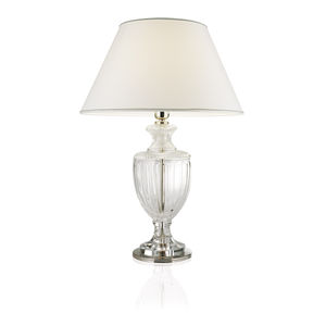Tischlampe / klassisch / Messing / Kristall
