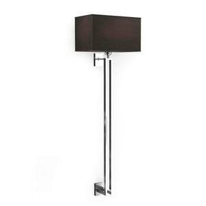 moderne Wandleuchte / verchromtes Metall / Stoff / LED