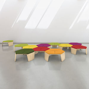 modulare Polsterbank / modern / aus Eiche / aus Buche