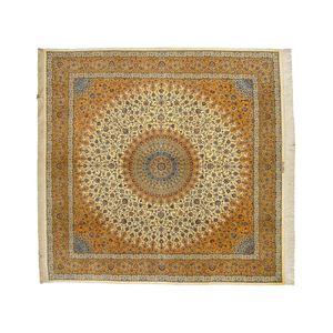 Orient-Teppich / Blumenmotive / Seide / rechteckig