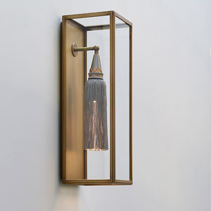 klassische Wandleuchte / Messing / Glas / LED