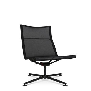 moderner Kaminsessel / Netz / Aluminium / drehbar